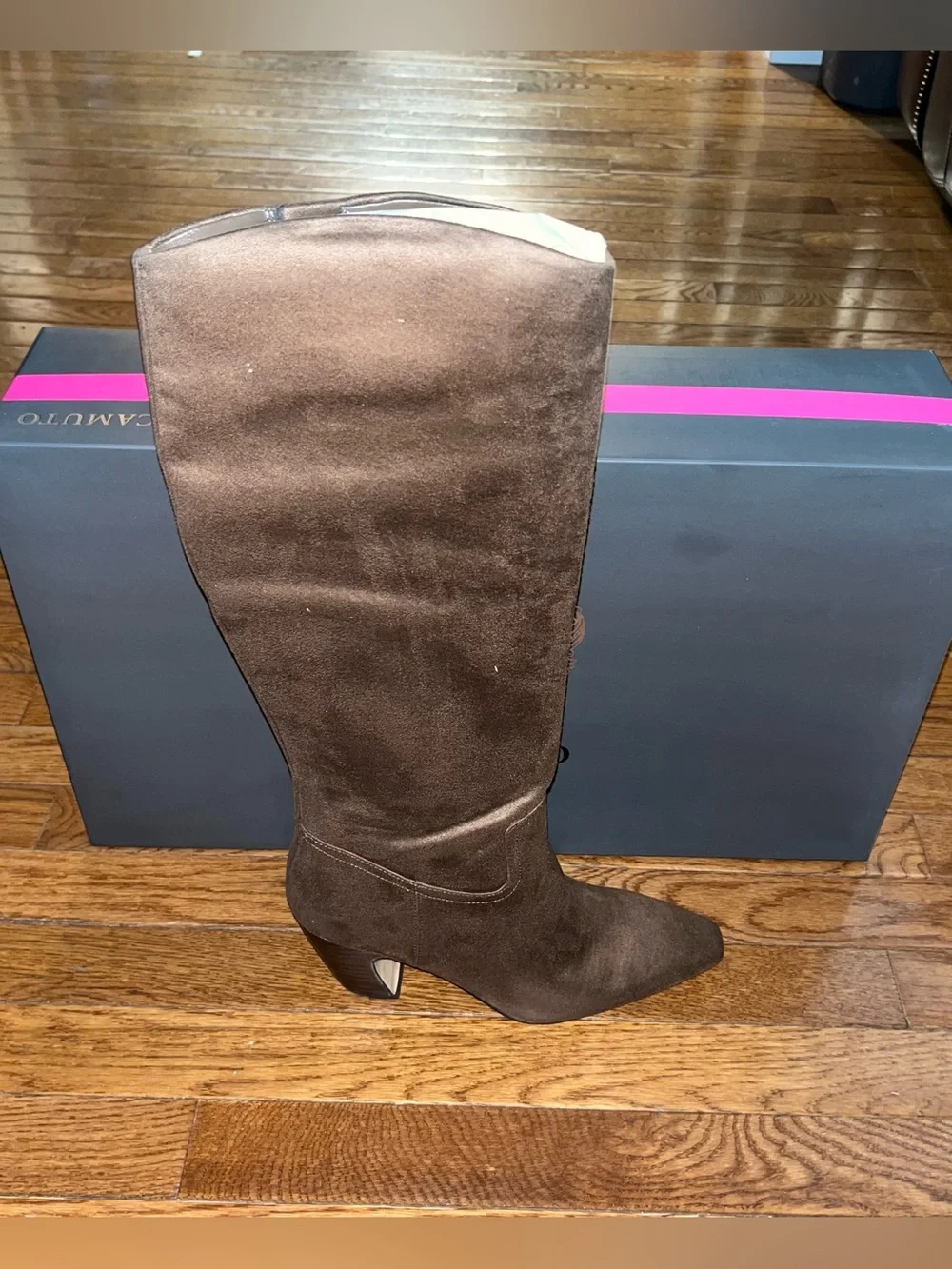 Vince Camuto Cristen Knee High Boots Toasted Taupe Women’s Size 8 Medium Calf